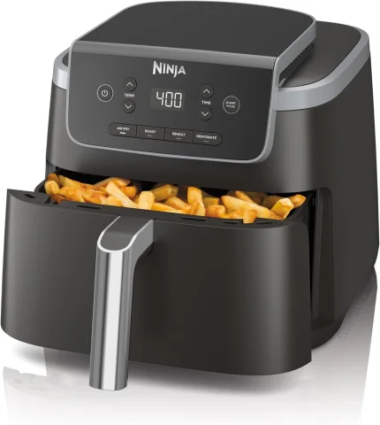 Ninja Freidora de Aire Pro 5QT 4 en 1 Cesta Antiadherente Gris AF141