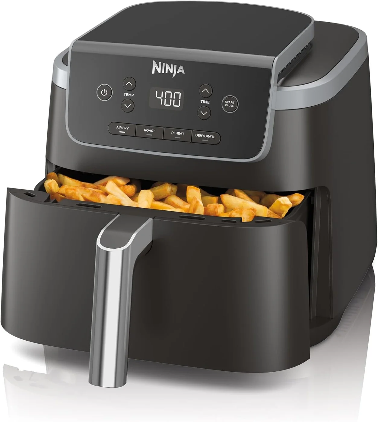 Ninja Freidora de Aire Pro 5QT 4 en 1 Cesta Antiadherente Gris AF141
