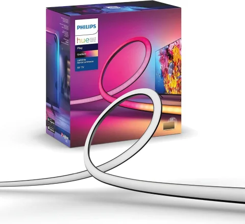 Philips Hue - Tira de luz LED para televisión de 55 pulgadas (sincronización con TV, música y juegos), requiere Hue Hub y Hue Sync Box