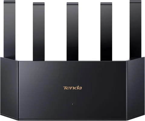 Tenda Router RX12L Pro WiFi 6 AX3000 WiFi de Doble Banda, 5 Antenas de 6dBi, 4 Puertos Gigabit, Diseño Vertical, Compatible con WPA3 y VPN