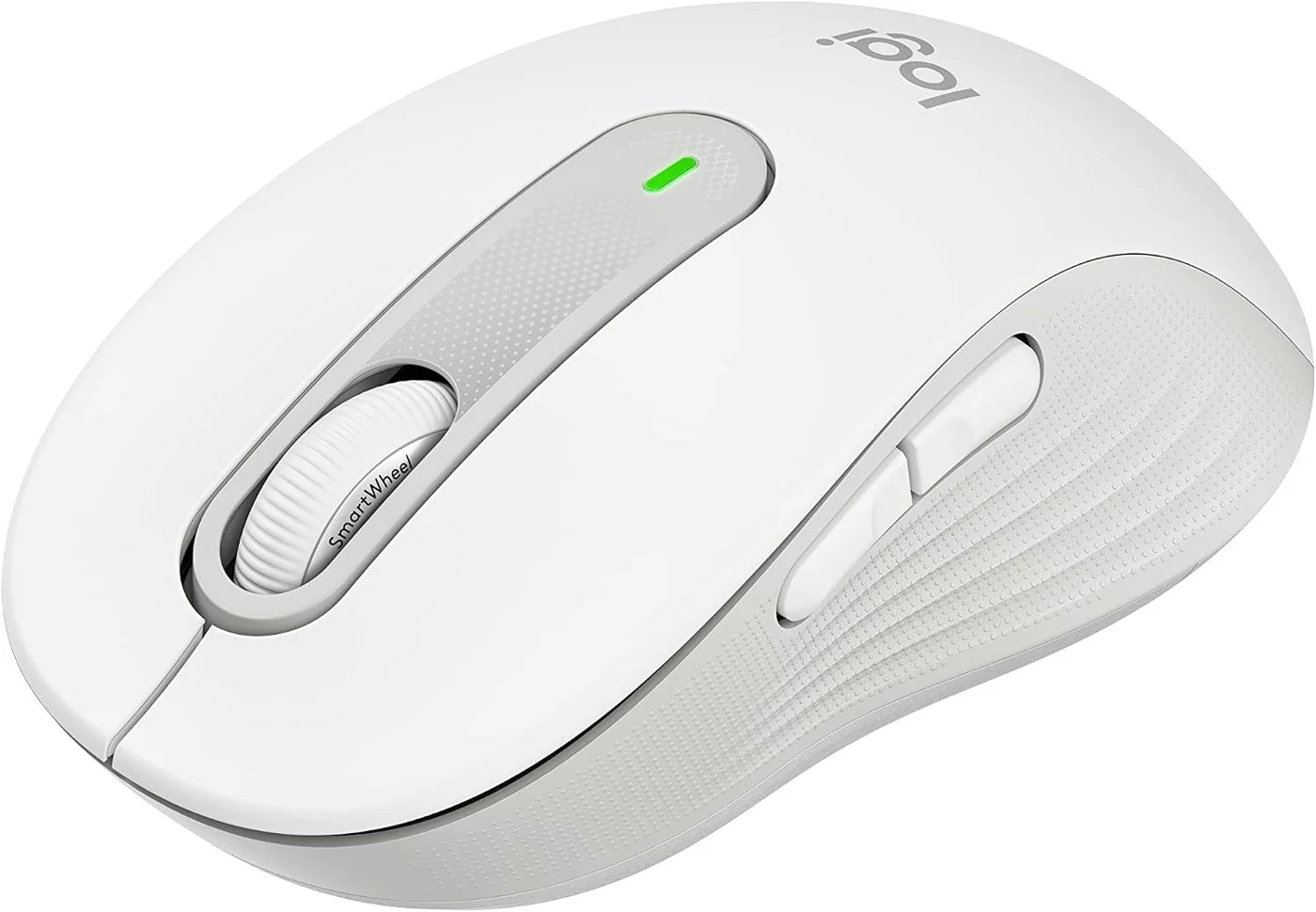 Logitech Signature M650 Mouse inalámbrico - para Manos pequeñas y Medianas, 2 años de batería, Clicks silenciosos, Botones Personalizables, Bluetooth, PC/Mac/multidispositivo/Chromebook - Blanco