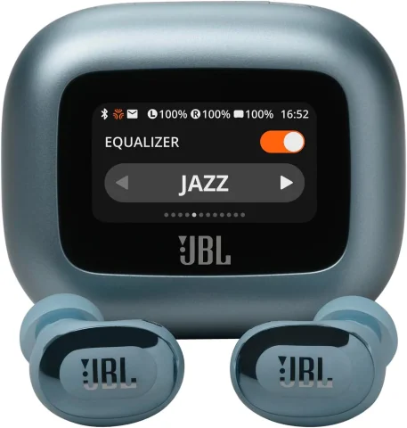 JBL Live Buds 3 Audífonos Inalámbricos NC Bluetooth, Drivers de 10mm, Reproducción 40 Horas, Pantalla Táctil - Azul