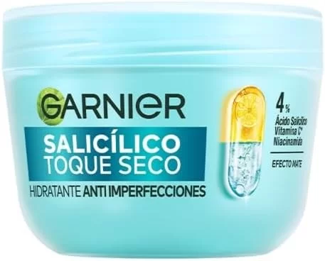 Garnier Crema Hidratante Facial Toque Seco Anti-imperfecciones Mate, 85g
