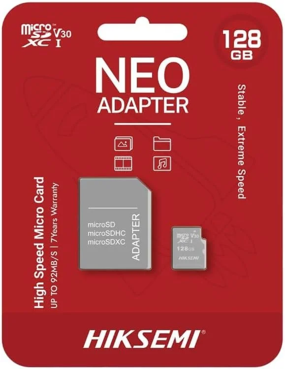 HIKSEMI Tarjeta MicroSD, C1, 128GB, Lectura: 92MB/s